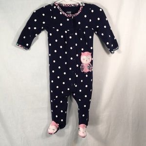 Carter’s blue polkadotted flower onesie